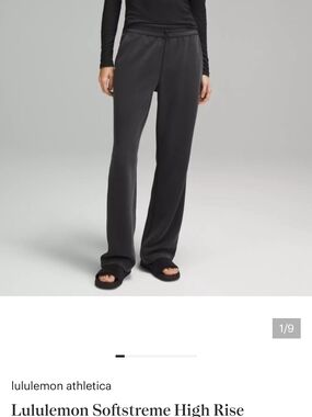 Lululemon Softstreme High-Rise Wide-Leg Pants — Charcoal Gray